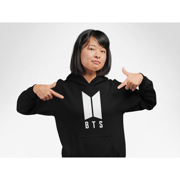 BTS stil svart huvtröja barn K-pop SUGA sweatshirt tröja t-shirt 152cl 12-13år