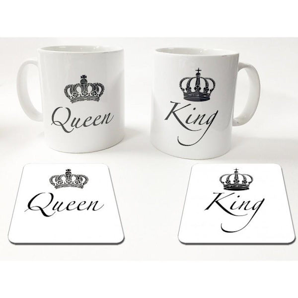 King eller Queen paket med t-shirt + mugg & underlägg paket King T-shirt XXL & King mugg + Under