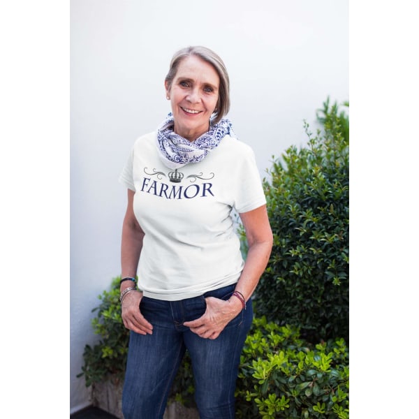 Farmor t-shirt - flera färger - Krona Rosa T-shirt - XL 