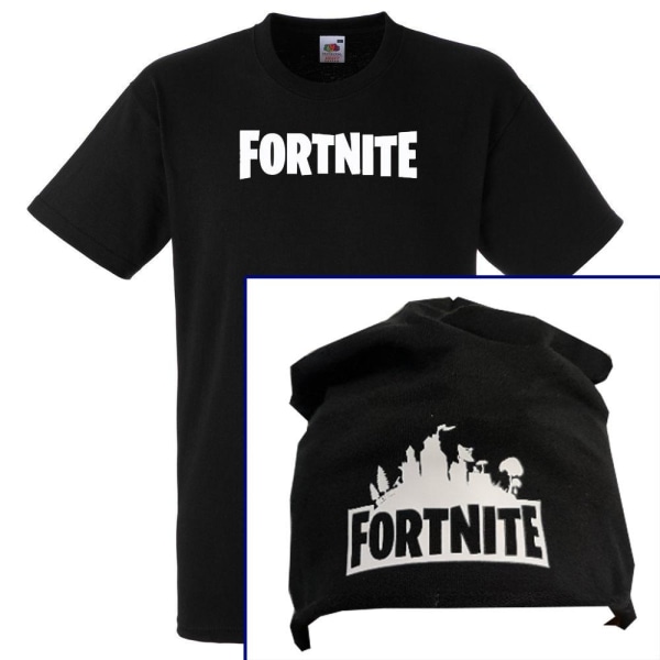 Fortnite barn text t-shirt & mössa paket 164 5485 | 164 | 200 | Fyndiq