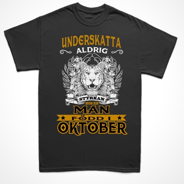 Födelsemånad T-shirt  - perfekt present - född i oktober XL