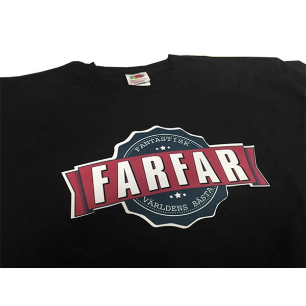 T-shirt med Farfar vintage stil färg tryck S
