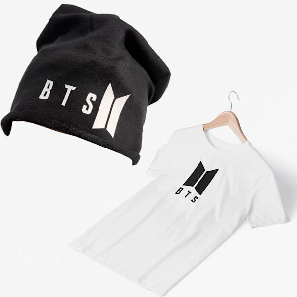 BTS t-shirt & mössa paket Kpop Suga 12-13 ï¿½r 152cl