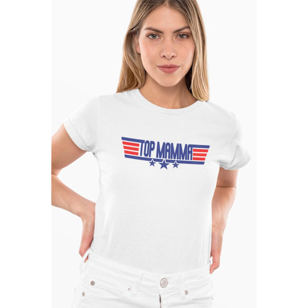 Top Mamma dam t-shirt med coolt tryck M