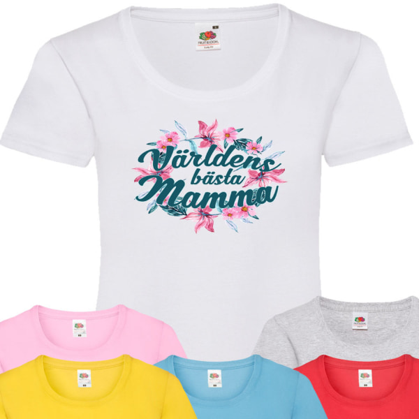 Dam mamma t-shirt - flera färger Gul T-shirt - Small 