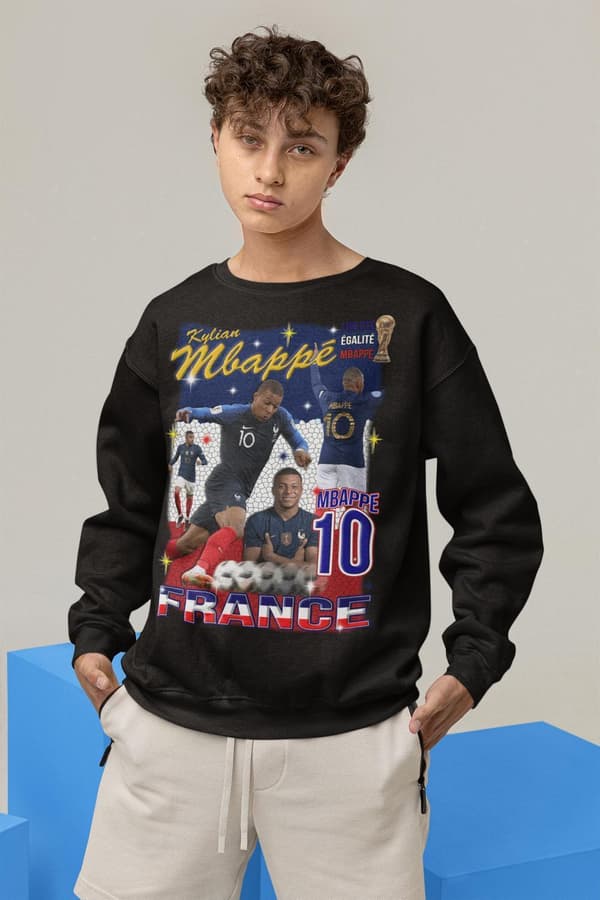 Mbappe Sweatshirt - Frankrike spelare tröja svart S