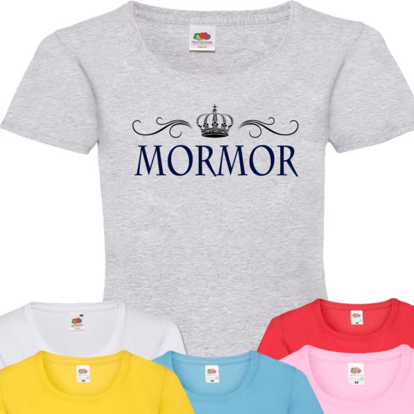 Mormor t-shirt - flera färger - krona design Ljus blå T-shirt - XXL 
