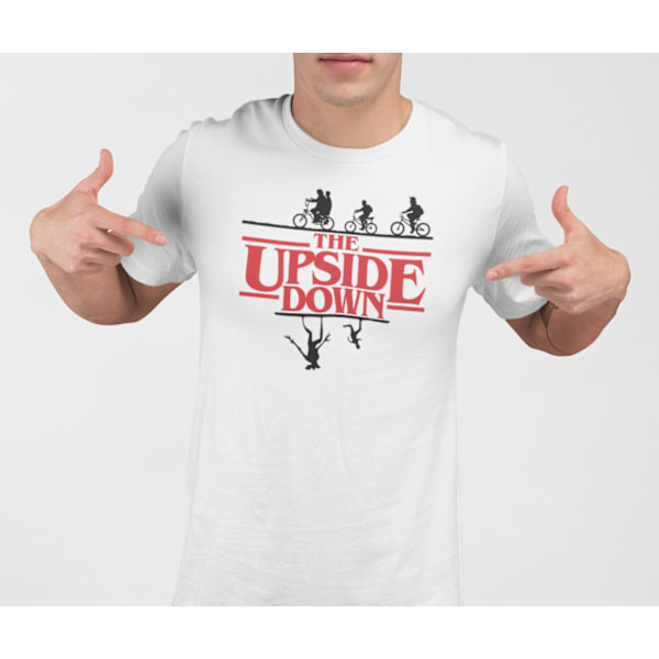 Barn vit t-shirt The upside down inspirerad av Stranger things 128