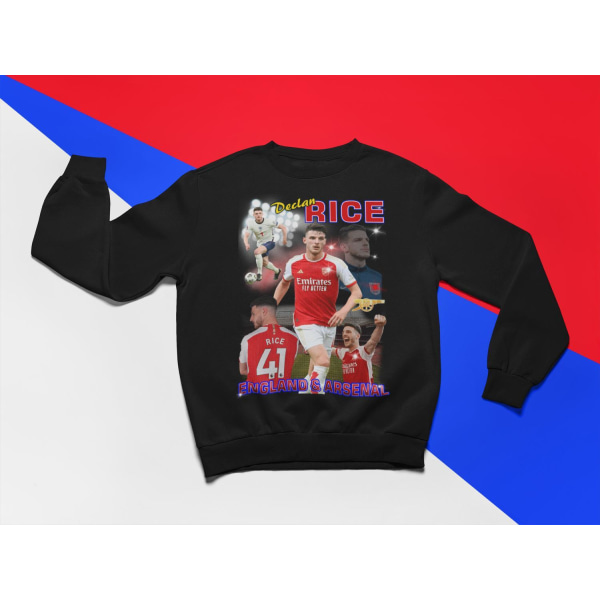 Declan Rise Arsenal & England svart Sweatshirt 140cl 9-11 år