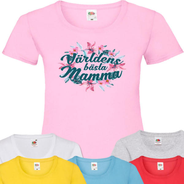 Dam mamma t-shirt - flera färger Rosa T-shirt - Medium 
