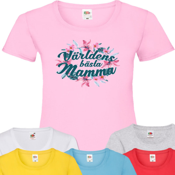 Dam mamma t-shirt - flera färger Rosa T-shirt - Small 