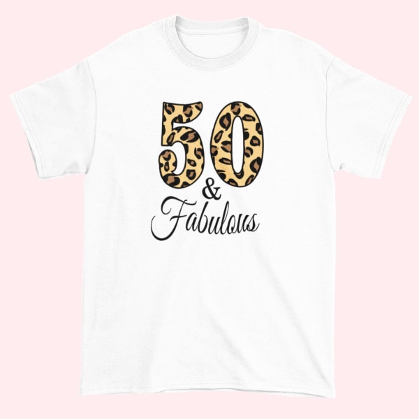 Födelse T-shirt  - Perfekt present - 50 & fabulous S
