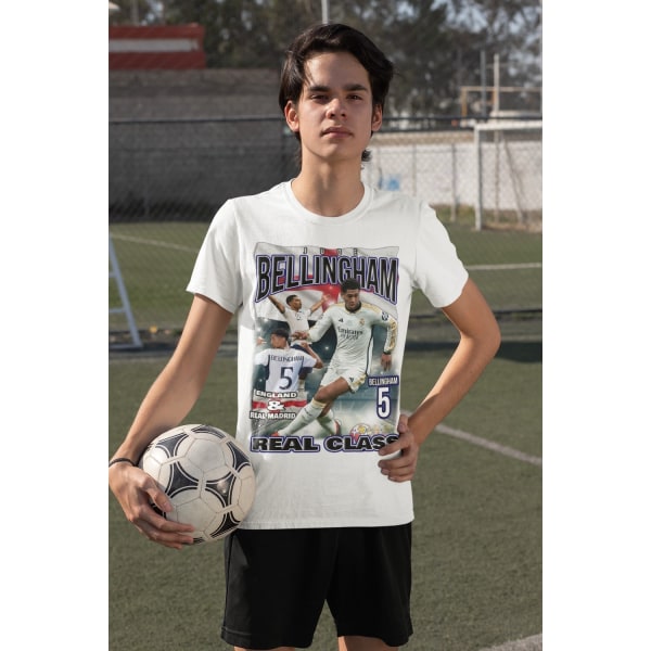 Jude Bellingham spelare t-shirt sportströja England  Real Madrid M