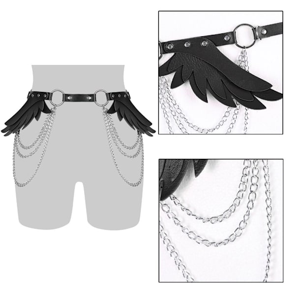 Kroppssele for kvinner Goth Belte HVIT White