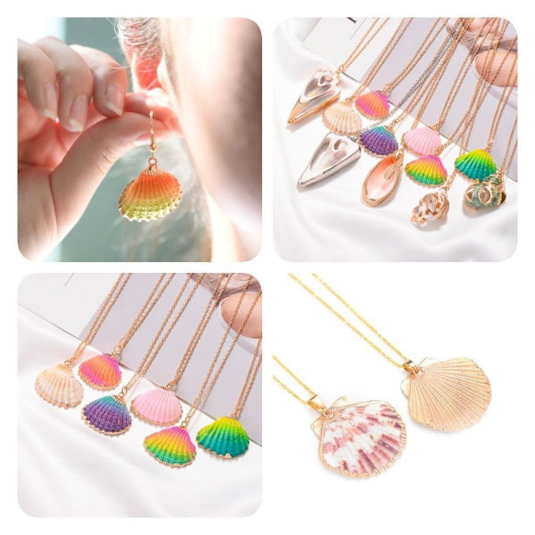 Boho Conch Shell Kaulakoru Natural Seashell Riipukset 3 3 3