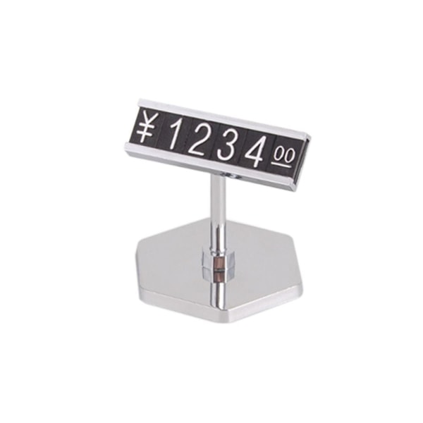 Pris Visa Taggar Stativ Ram Etikett SILVER HEXAGONAL HEXAGONAL silver Hexagonal-Hexagonal