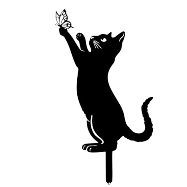 Kattmetallstatyer Trädgårdsprydnader B B B