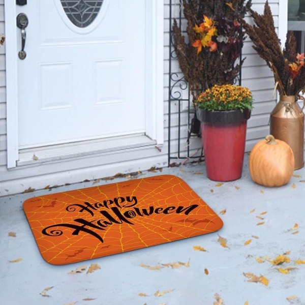 Happy Halloween Dørmåtte Spider Web Rug 4 4 4