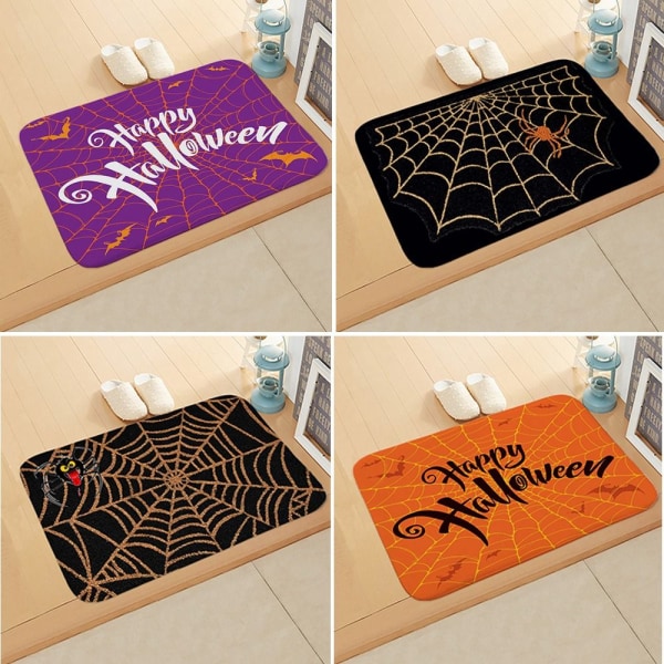 Happy Halloween Dørmatte Spider Web Rug 3 3 3