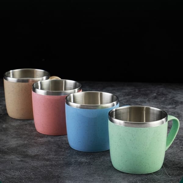 Rustfri stålkopper Kaffe Mælkekrus LYSEBLÅ sky blue