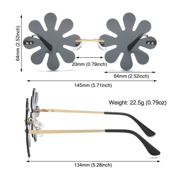 Flower Shape Aurinkolasit Muoti Aurinkolasit TEA TEA Tea