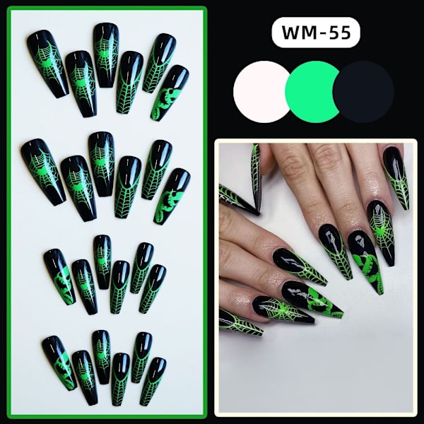Halloween tekokynnet Pumpkin Nails WM-55 WM-55 WM-55