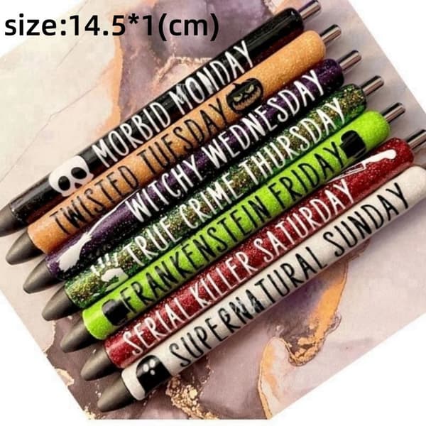 7 kpl Funny Pens set Halloween-kynät