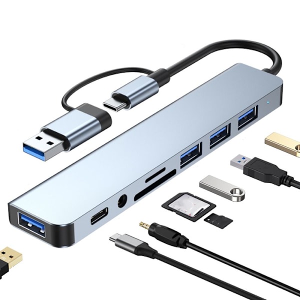 USB C HUB Type-C splitter 8 IN 1 8 IN 1