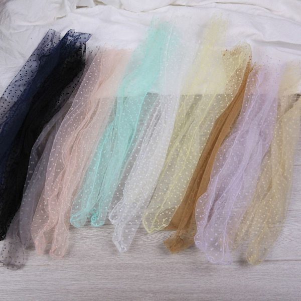 Dot Lace Sock Transparent Mesh Strumpor KAFFE coffee