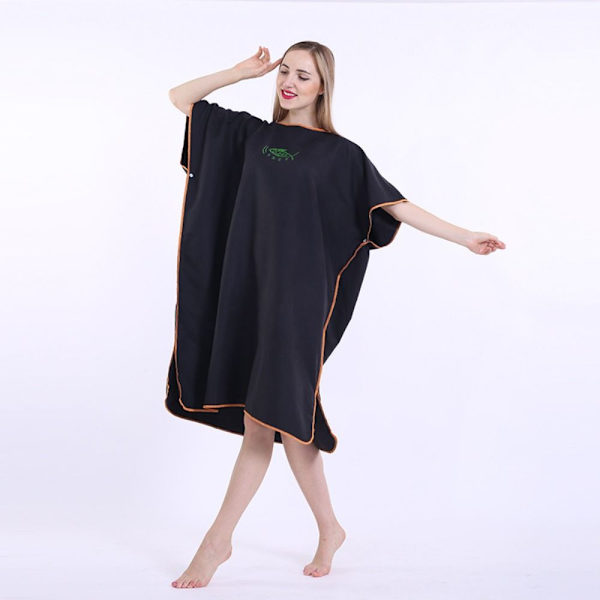 Hættekapper Håndklæde Poncho SORT black