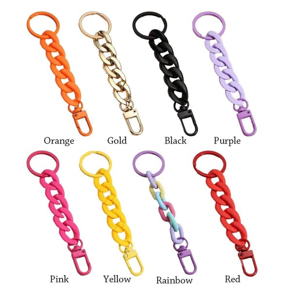 3 Stk Nøglering Link Chain SORT Black