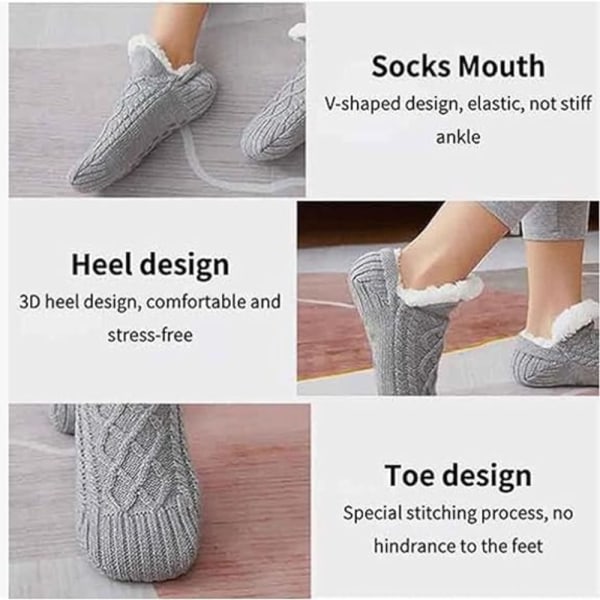 V-Mouth Fluffy Slipper Socks Varma strumpor BLÅ 26CM(40-43)M M Blue 26cm(40-43)M-M