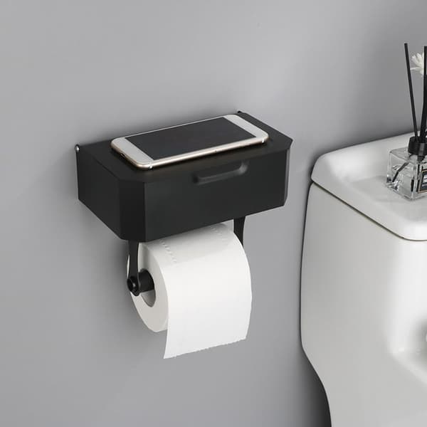 Tissue Box Badeværelse Toilet Tissue Holder SORT D D BLACK D-D