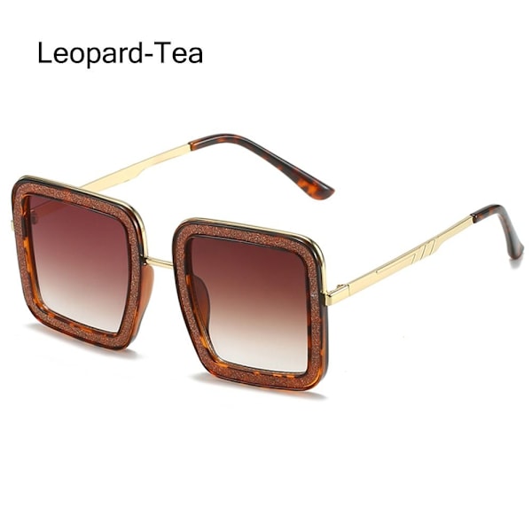 Naisten neliön muotoiset aurinkolasit Ylisuuret aurinkolasit LEOPARD-TEA Leopard-Tea