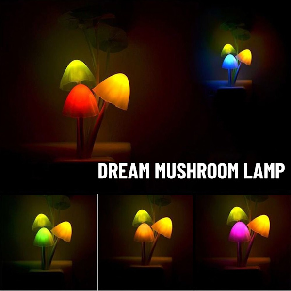 LED Mushroom Night Lights Färgglada Little Night Light EU EU EU