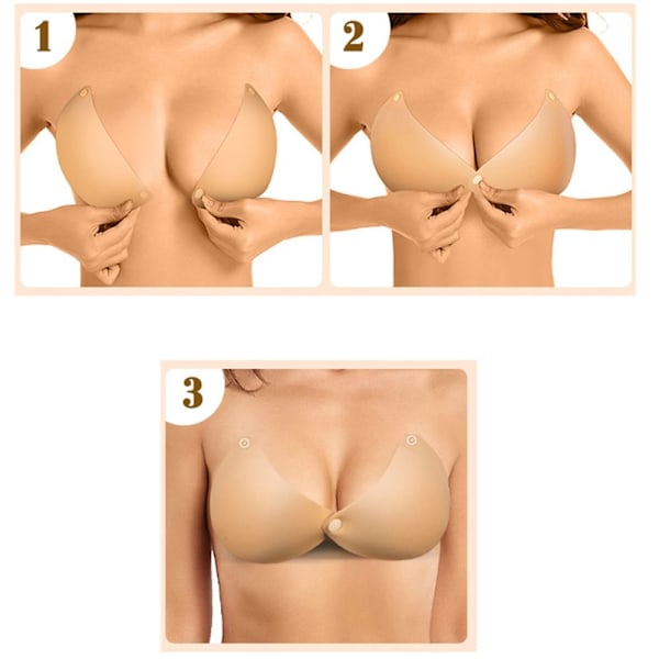 Liimarintaliivit Traceless Invisible Bras BLACK C black C