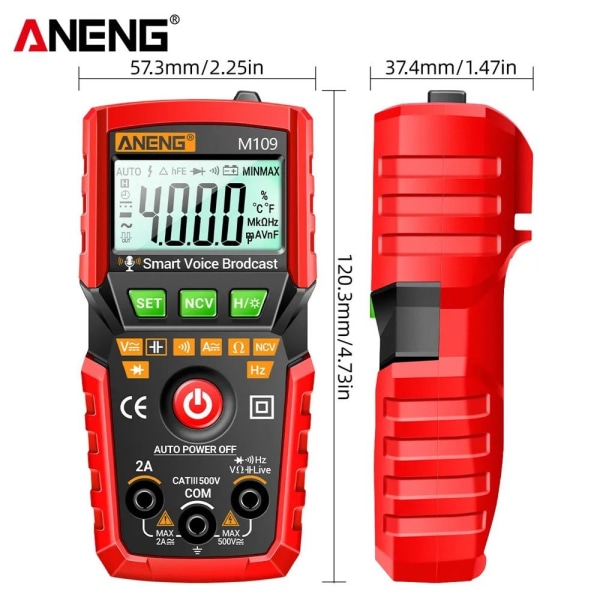 Digital Multimeter Multimetro Meter SORT Black