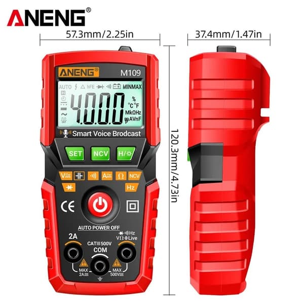 Digital Multimeter Multimetro Meter SVART Black