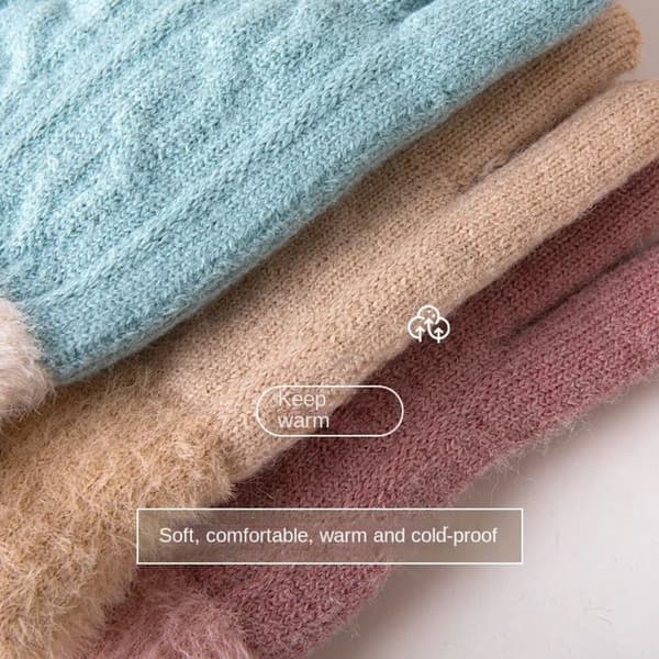Strikkede handsker Vinterhandsker PINK pink