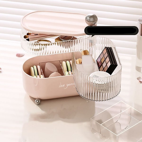 Makeup Organizer Kosmetisk förvaringslåda ROSA 3 LAGER 3 LAGER pink 3 layers-3 layers