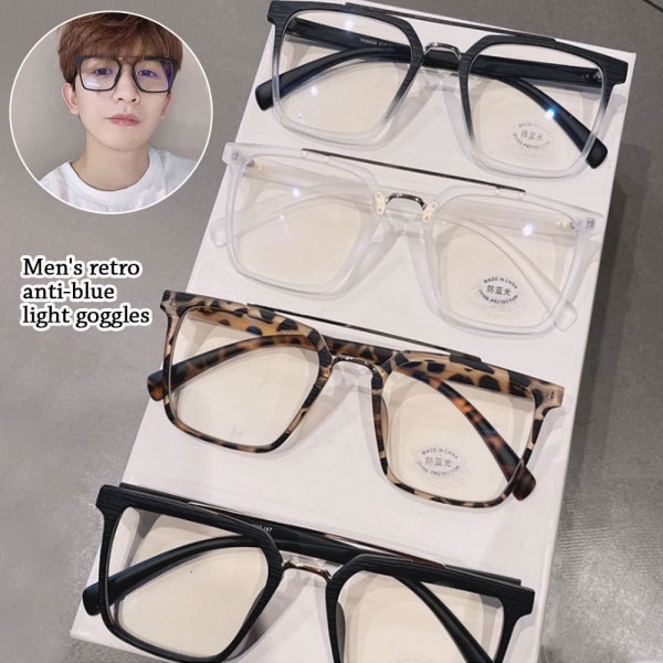 Anti-Blue Light Briller Overdimensjonerte briller TRANSPARANT Transparent