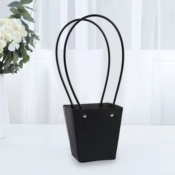 2 Stk Blomsteræske Vandtæt Papir SORT 15,5X13X9,5 Black 15.5x13x9.5