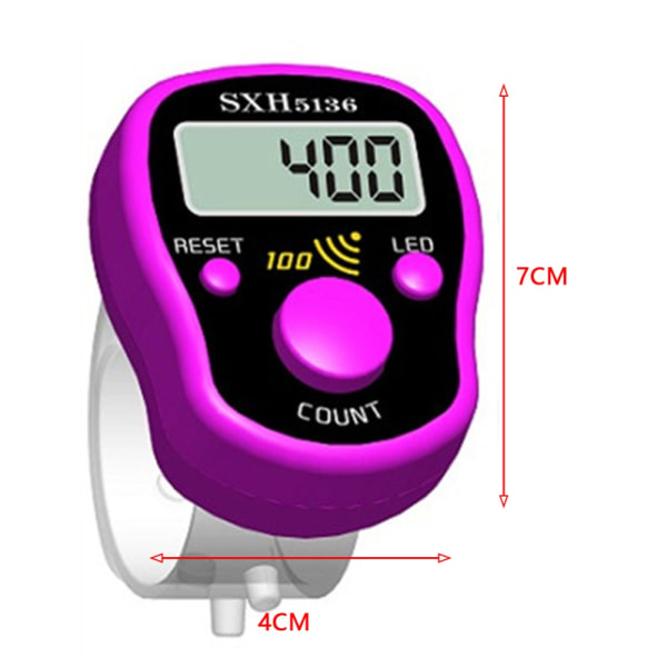 Mini Finger Counter LCD PUNAINEN red