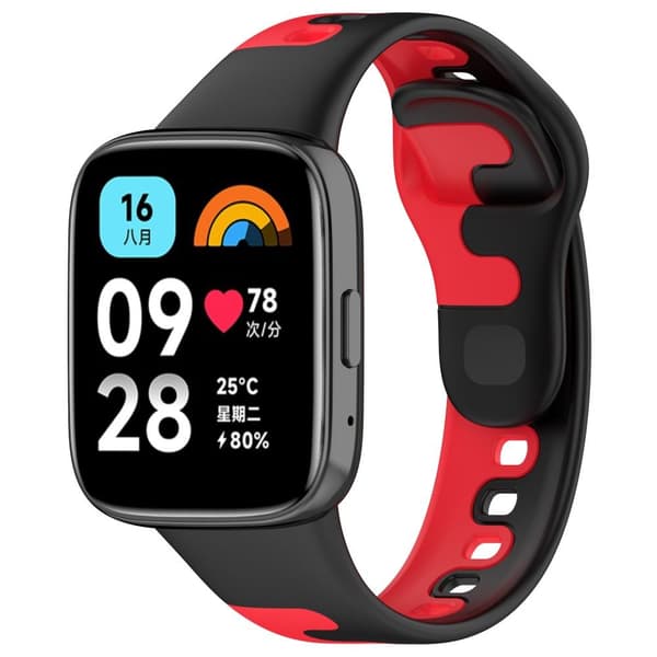 Silikone Urrem Armbånd SORT&GRÅ black&grey