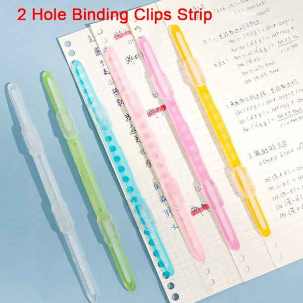 10 stk. Indbindingsclips Strip Løsbladsklips FARVE 2 FARVE 2 Color 2