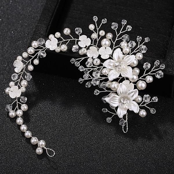 Kristall Pannband Rhinestone Hårband SILVER silver