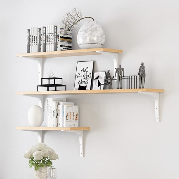 Högervinkelfäste Skrivbordshylla VIT 20CM white 20cm