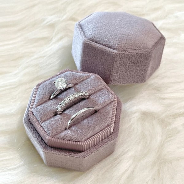 Velvet smykkeskrin Ring opbevaringsboks H H H