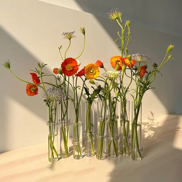 Hængslet blomstervase Glasvase D D D
