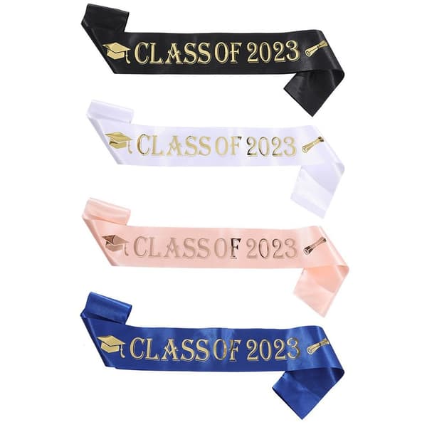 2023 Graduation Sash Valmistunut Satin WHITE white